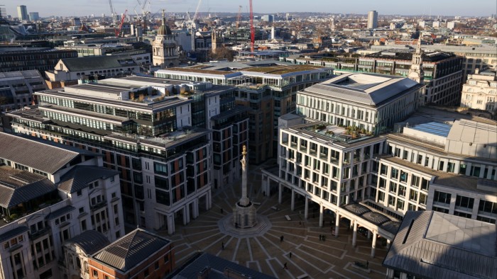 The London Stock Exchange Group headquarters in Paternoster Square in the City of London