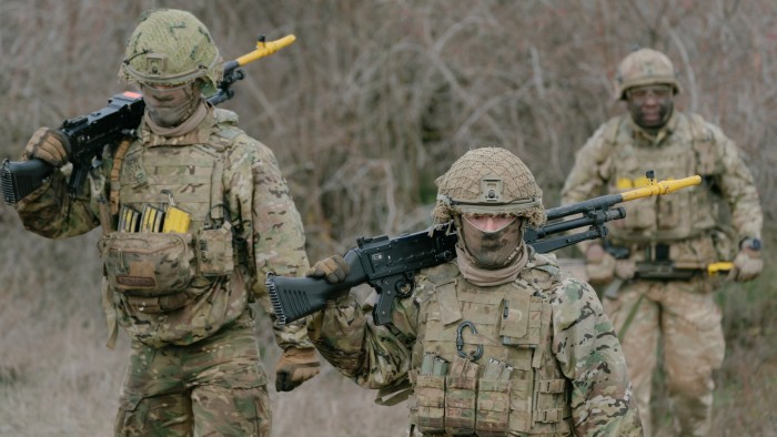 British soldiers taking part in a Nato training exercise in Romania this week