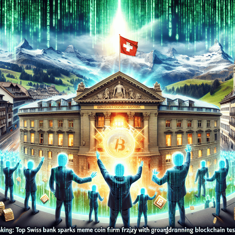 SHOCKING: Top Swiss Bank Sparks Meme Coin Frenzy with Groundbreaking Blockchain Tests!