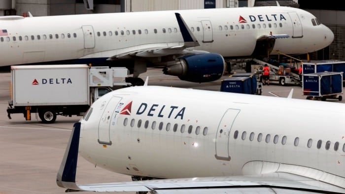 Delta Air Lines jets at an airport