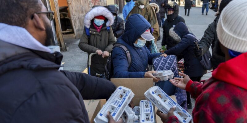 Hundreds of New Yorkers spent hours waiting in line for free eggs. All 100 cartons were gone in less than 10 minutes