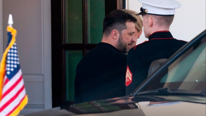 Volodymyr Zelenskyy leaves the White House after his clash with Donald Trump and JD Vance