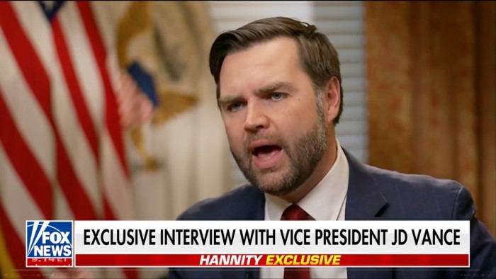 JD Vance speaking on Fox News