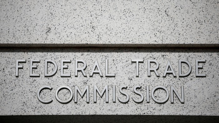 Federal Trade Commission sign at its headquarters in Washington