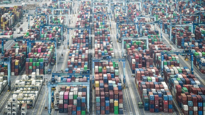Shipping containers at Port Klang in Malaysia
