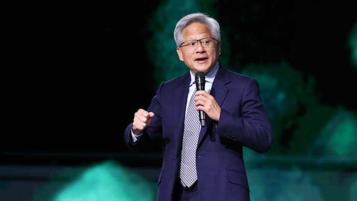 Jensen Huang speaks at an investment forum