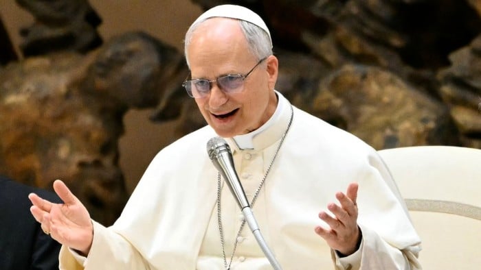 Pope Leo XIV in the Vatican on May 12 2025