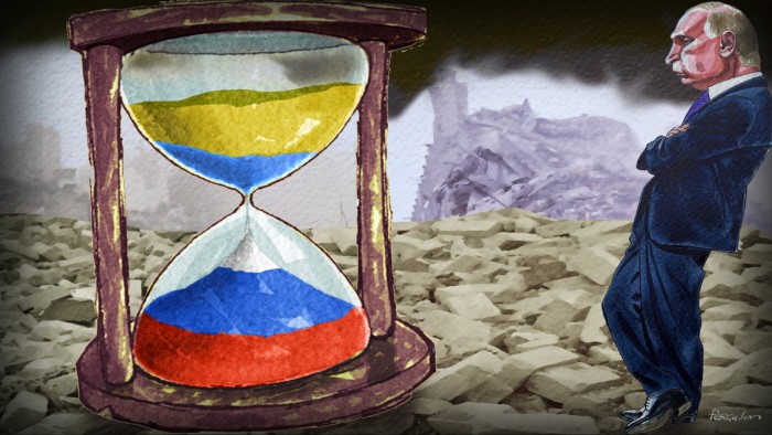 James Ferguson illustration of Putin watching an egg timer