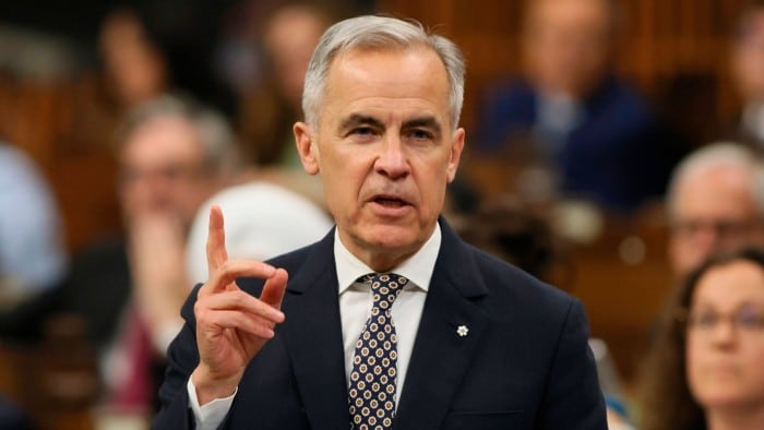 Prime Minister Mark Carney responds to a question during question period in the House of Commons to Parliament Hill in Ottawa, Ontario,