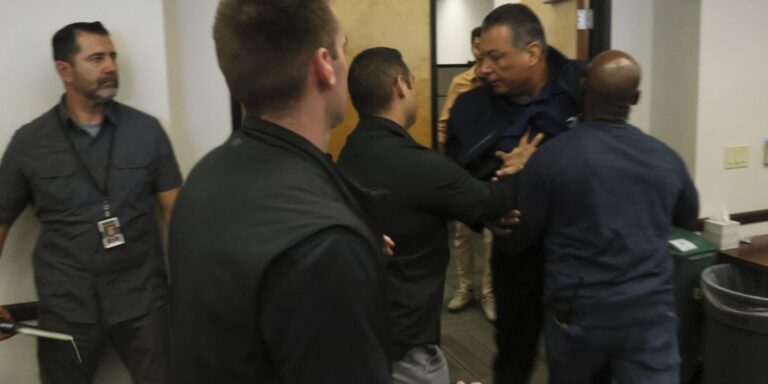 FBI agents tackled Sen. Alex Padilla at an LA news conference with Homeland Security Secretary Kristi Noem