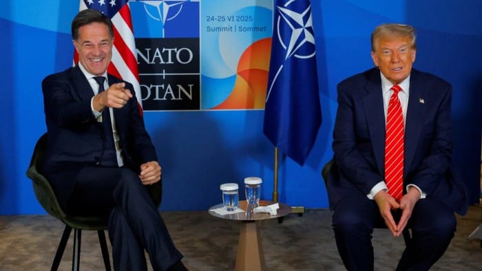 U.S. President Donald Trump meets with NATO Secretary General Mark Rutte
