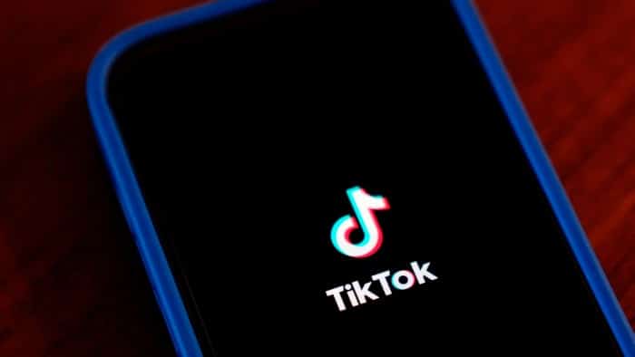 The TikTok app logo on an iPhone