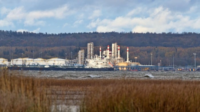 Ust-Luga oil terminal in Russia