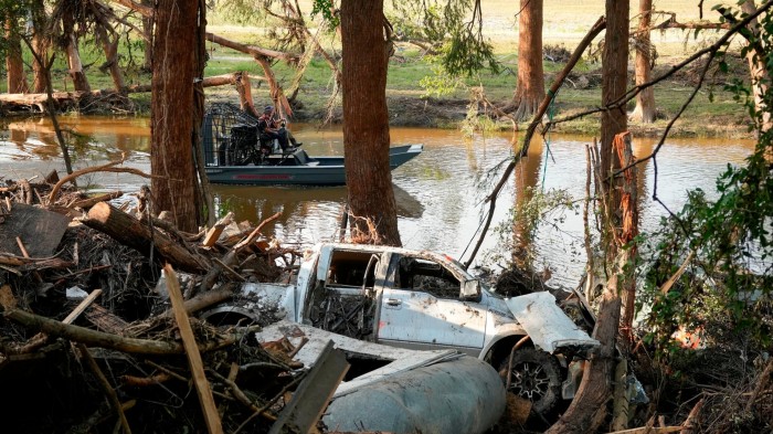 Texan communities reel as holiday idyll becomes a disaster zone