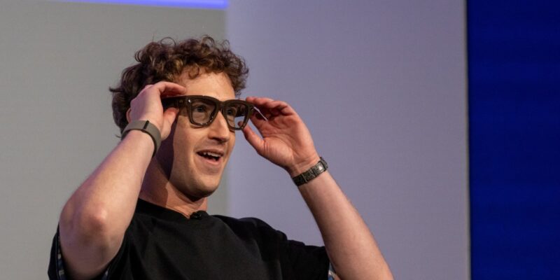 Mark Zuckerberg laughs after the live demo of his new $800 smart glasses goes horribly wrong