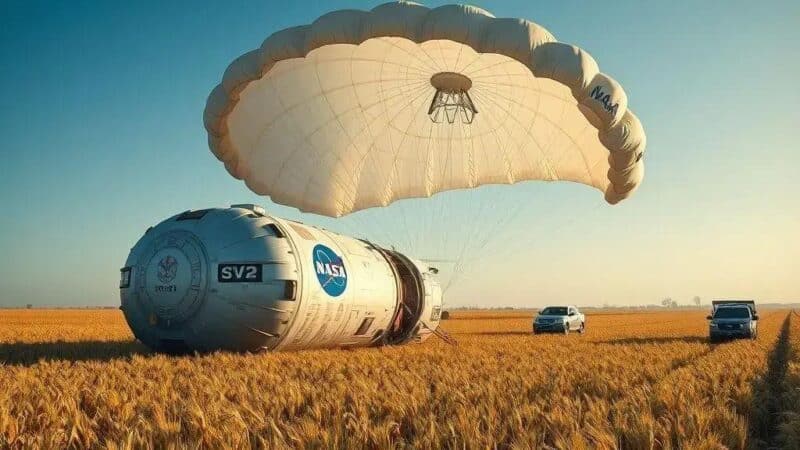 NASA balloon payload drifts in, lands in rural Texas wheat field